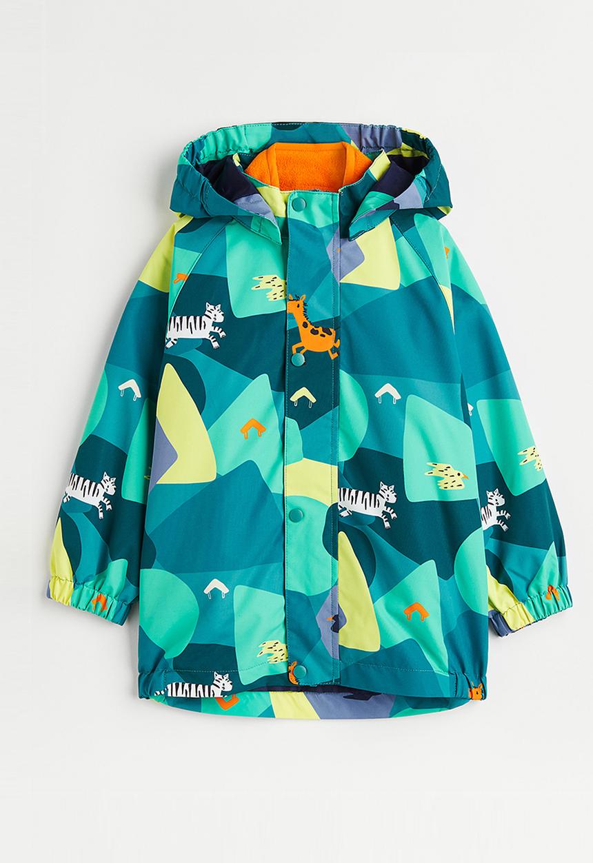 H&M - Water-repellent 3-in-1-jacket - green/animals
