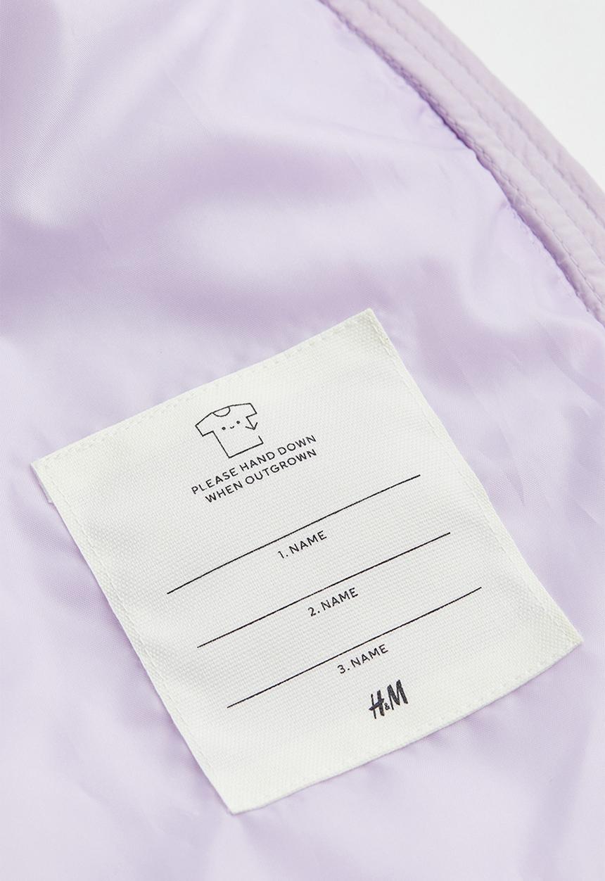 H&M - Oversized quilted gilet - light purple