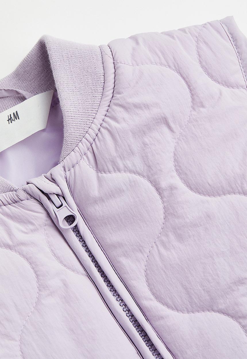 H&M - Oversized quilted gilet - light purple