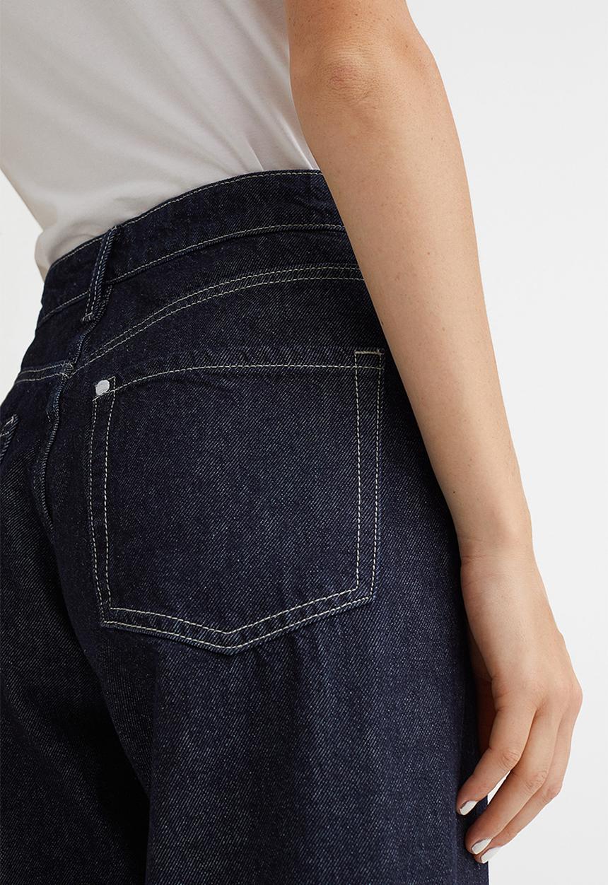 H&M - Wide low jeans - dark denim blue