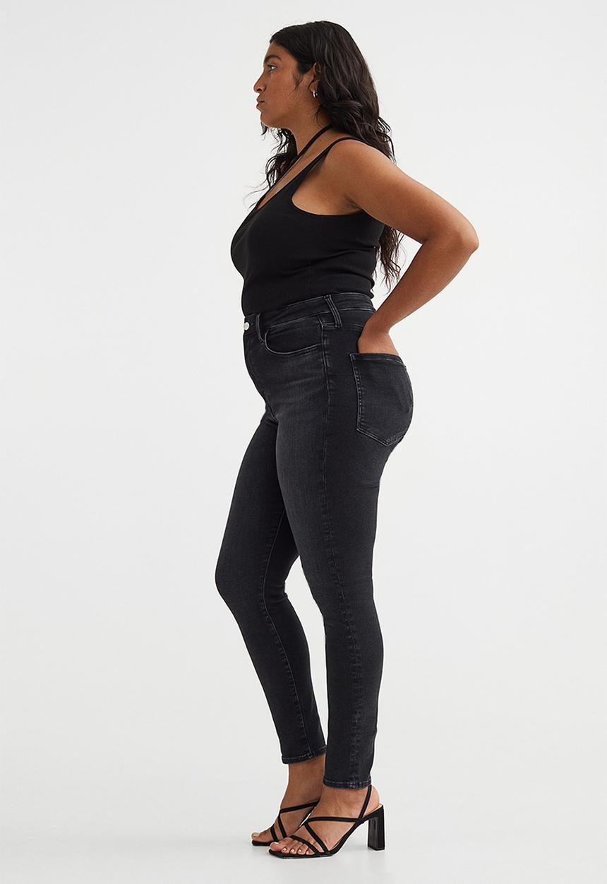 H&M - True to you skinny high jeans - black
