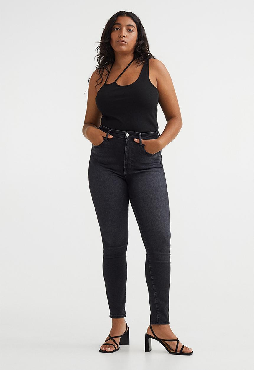 H&M - True to you skinny high jeans - black
