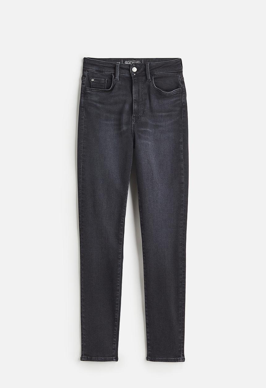 H&M - True to you skinny high jeans - black