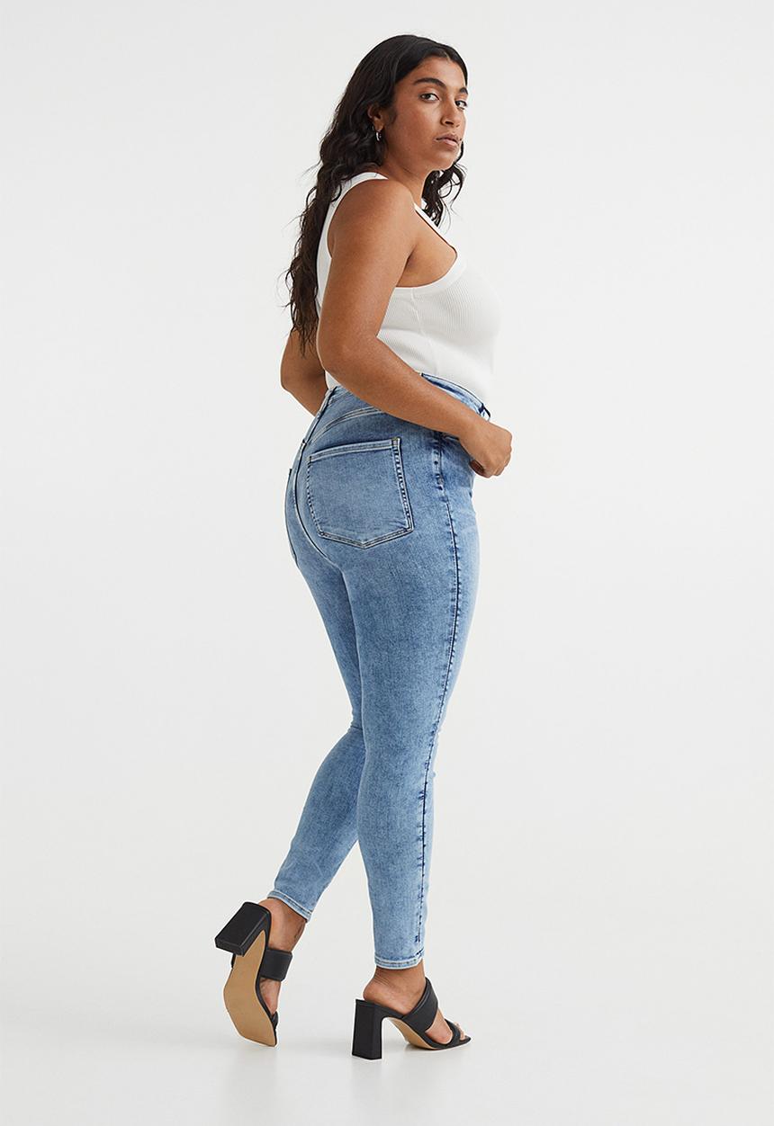 H&M - True to you skinny high jeans - light denim blue