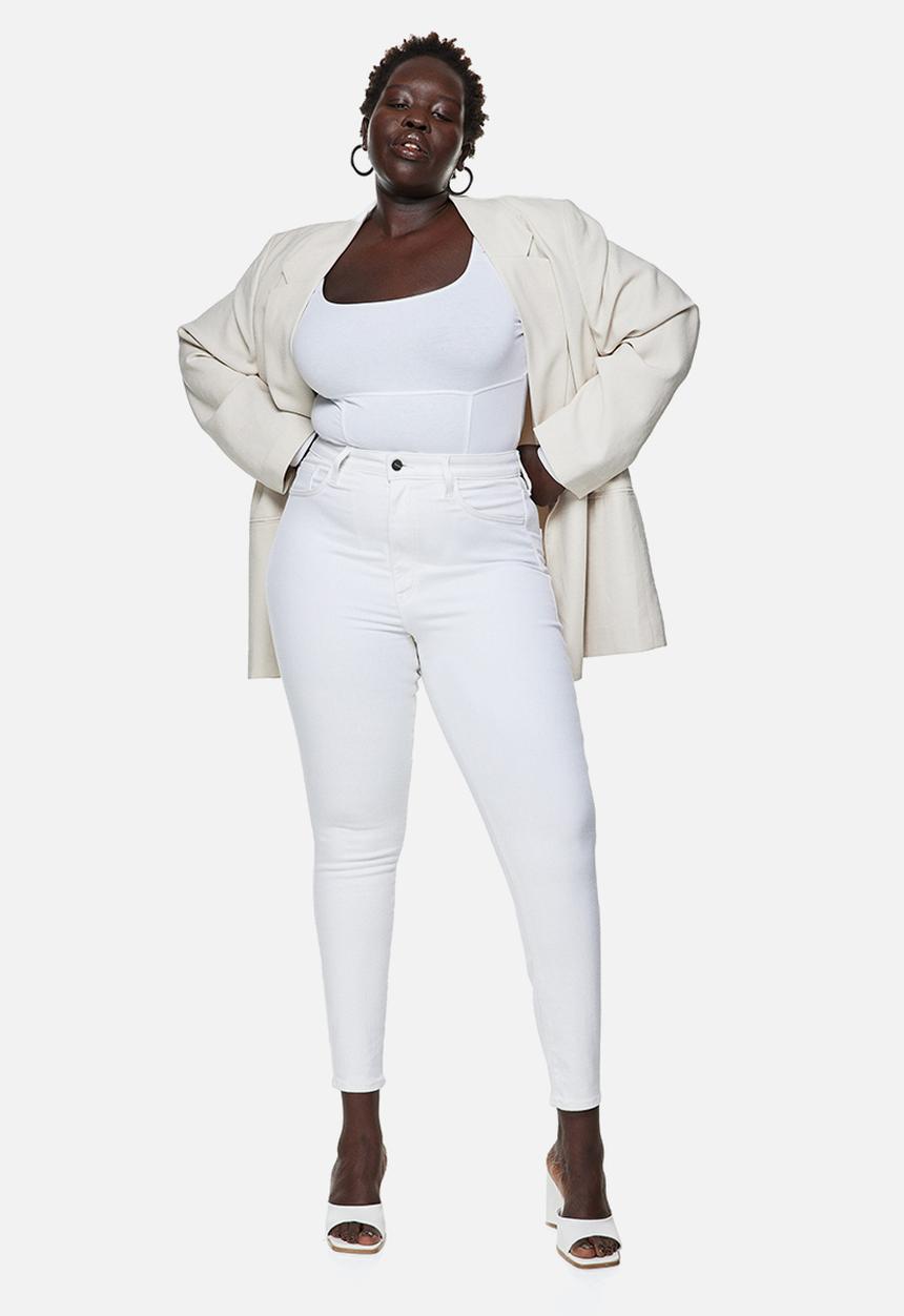 H&M - True to you skinny high jeans - white