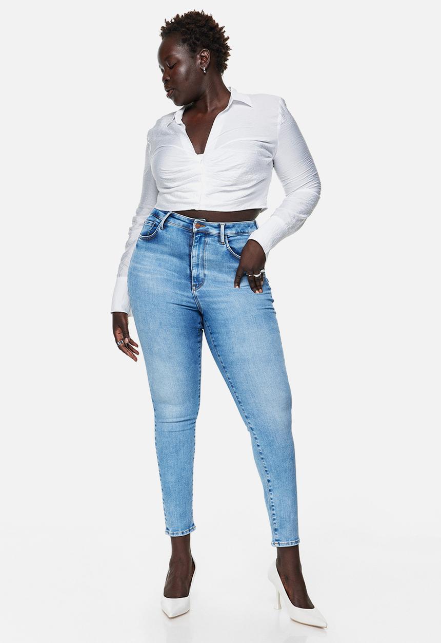 H&M - True to you skinny high jeans - light denim blue
