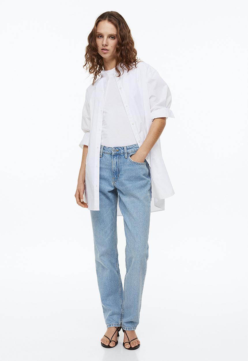 H&M - Straight regular jeans - light denim blue