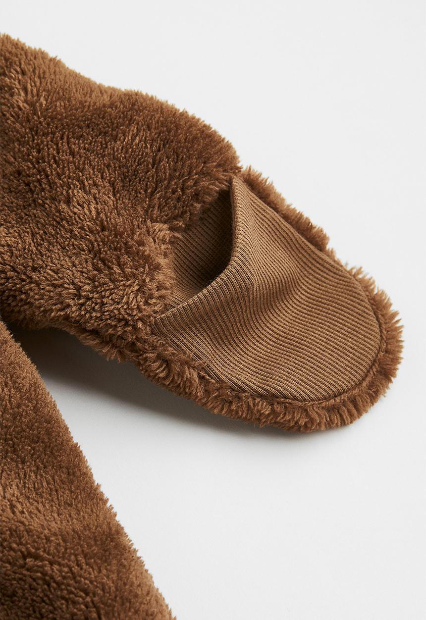 H&M - Pile all-in-one suit with ears - brown