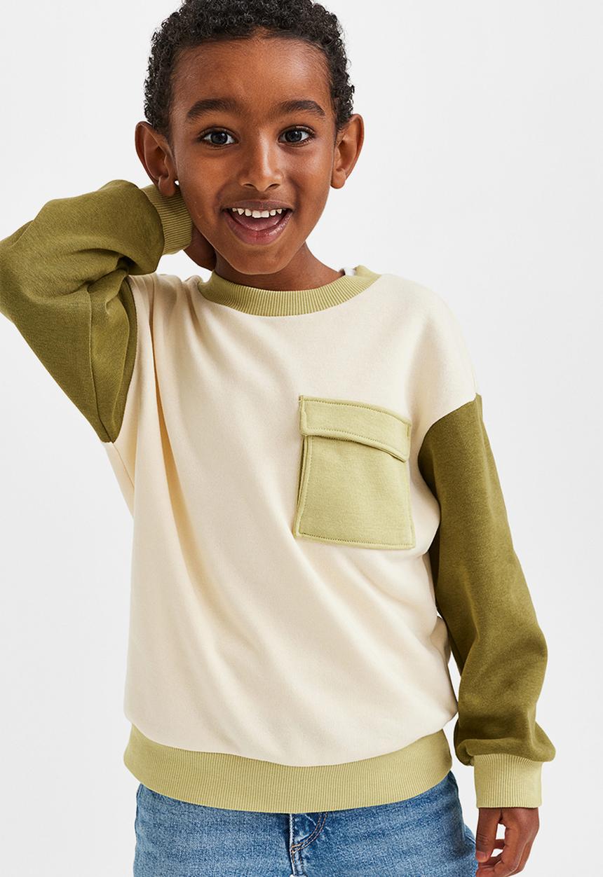 H&M - Oversized sweatshirt - natural white/block-coloured