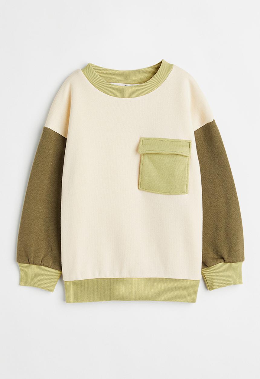 H&M - Oversized sweatshirt - natural white/block-coloured