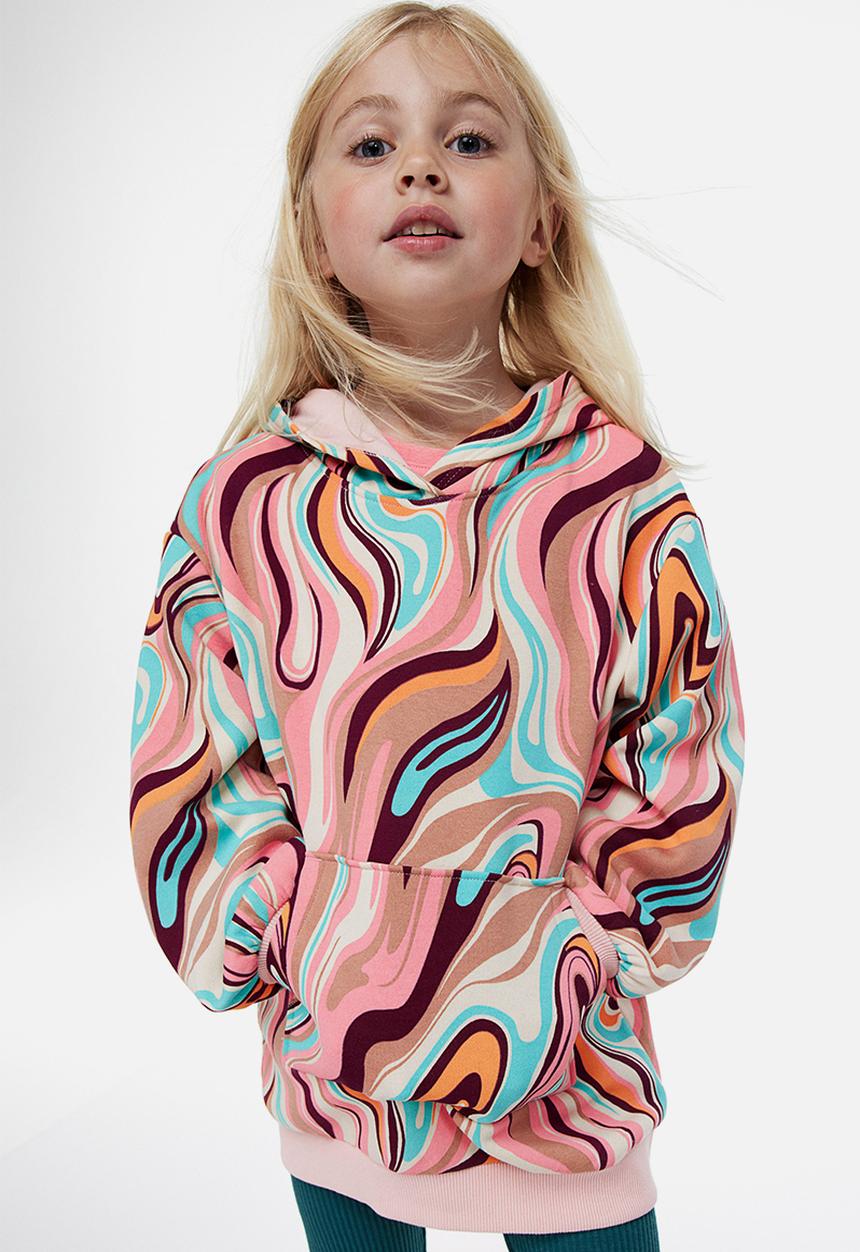 H&M - Oversized hoodie - pink/patterned