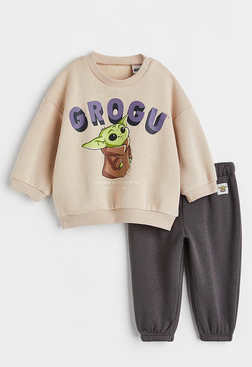 H&M - 2-Piece sweatshirt set - beige/the mandalorian