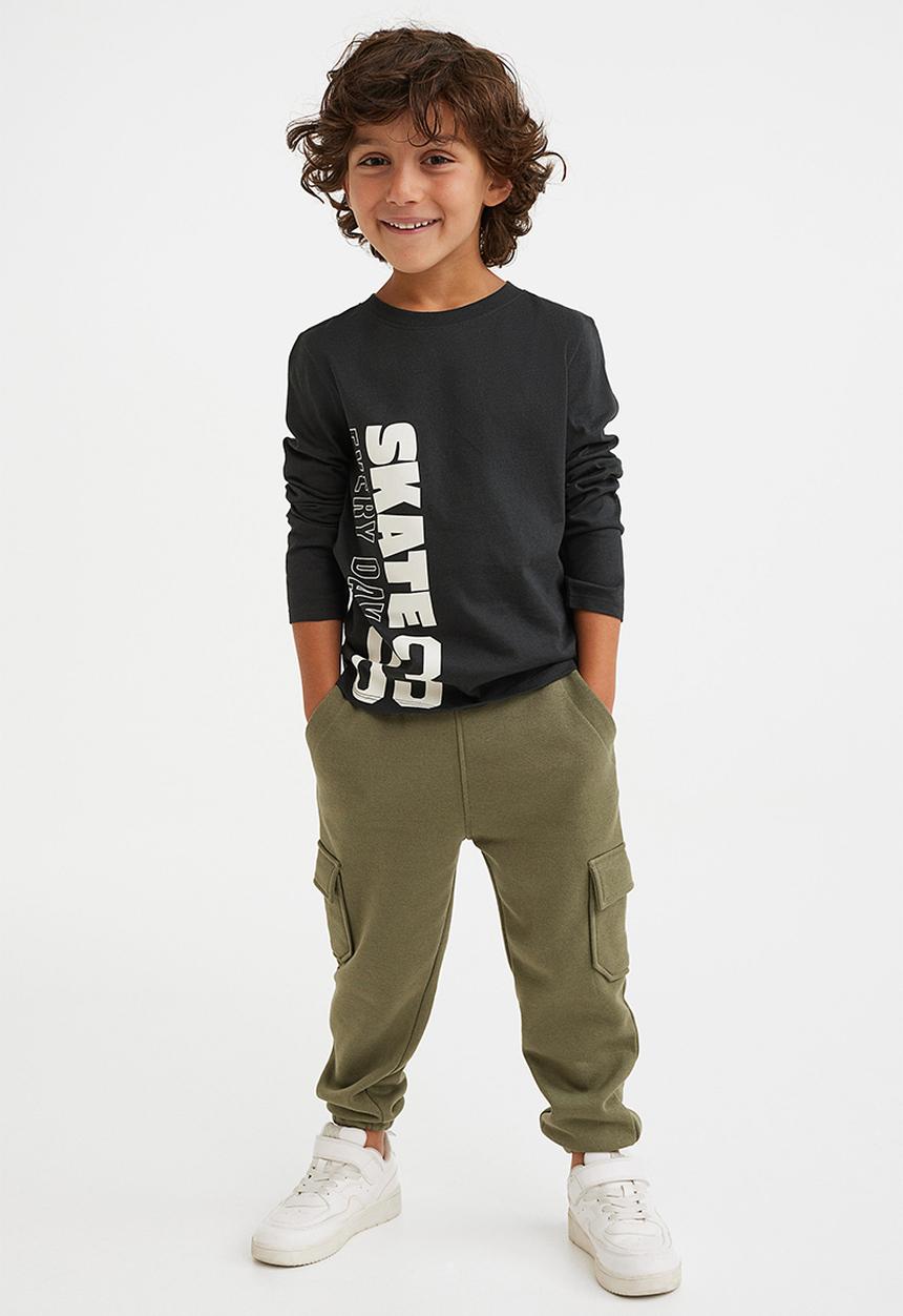 H&M - 2-Pack joggers - khaki green/grey