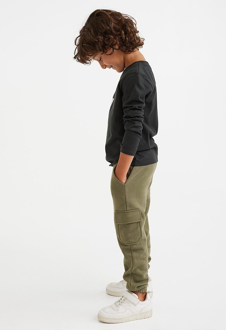 H&M - 2-Pack joggers - khaki green/grey