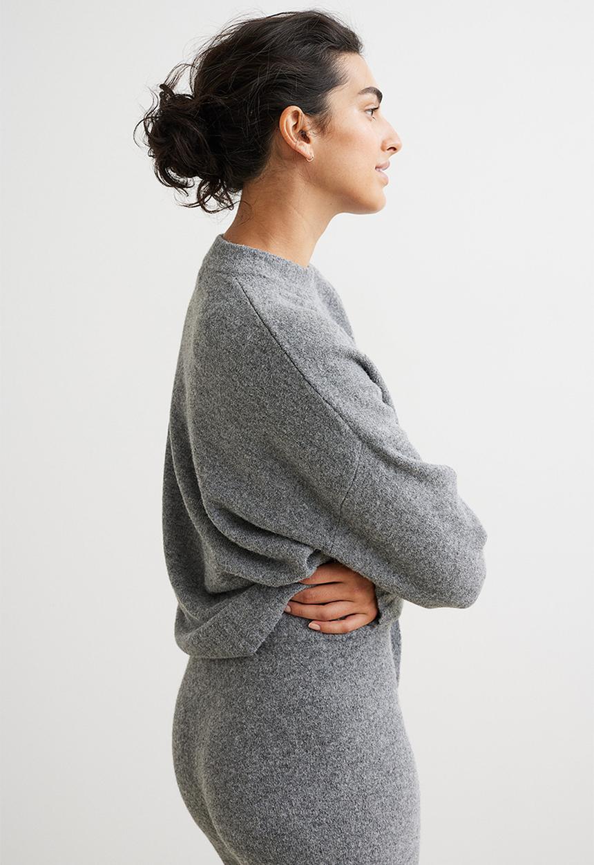 H&M - Fine-knit jumper - grey marl I