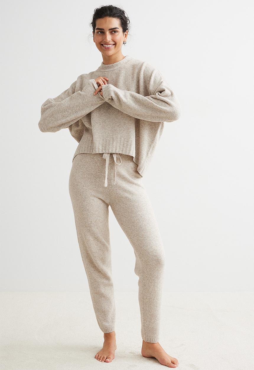 H&M - Fine-knit jumper - light beige marl
