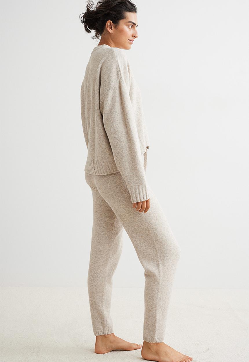 H&M - Fine-knit jumper - light beige marl