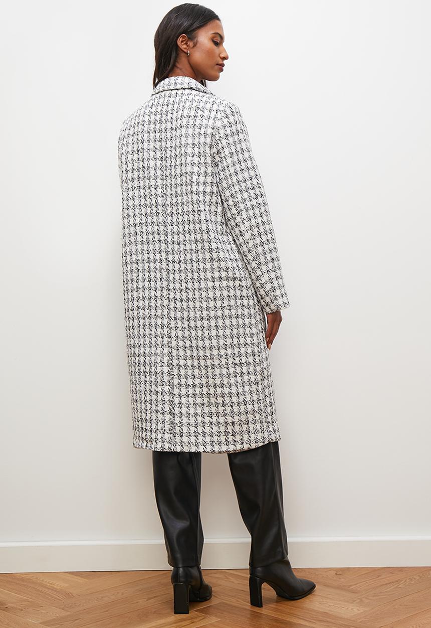 edit - Tweed coat - black & white