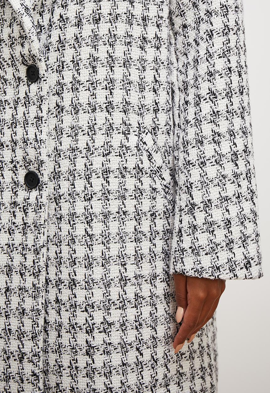 edit - Tweed coat - black & white