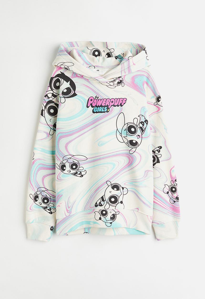 H&M - Oversized printed hoodie - white/the powerpuff girls
