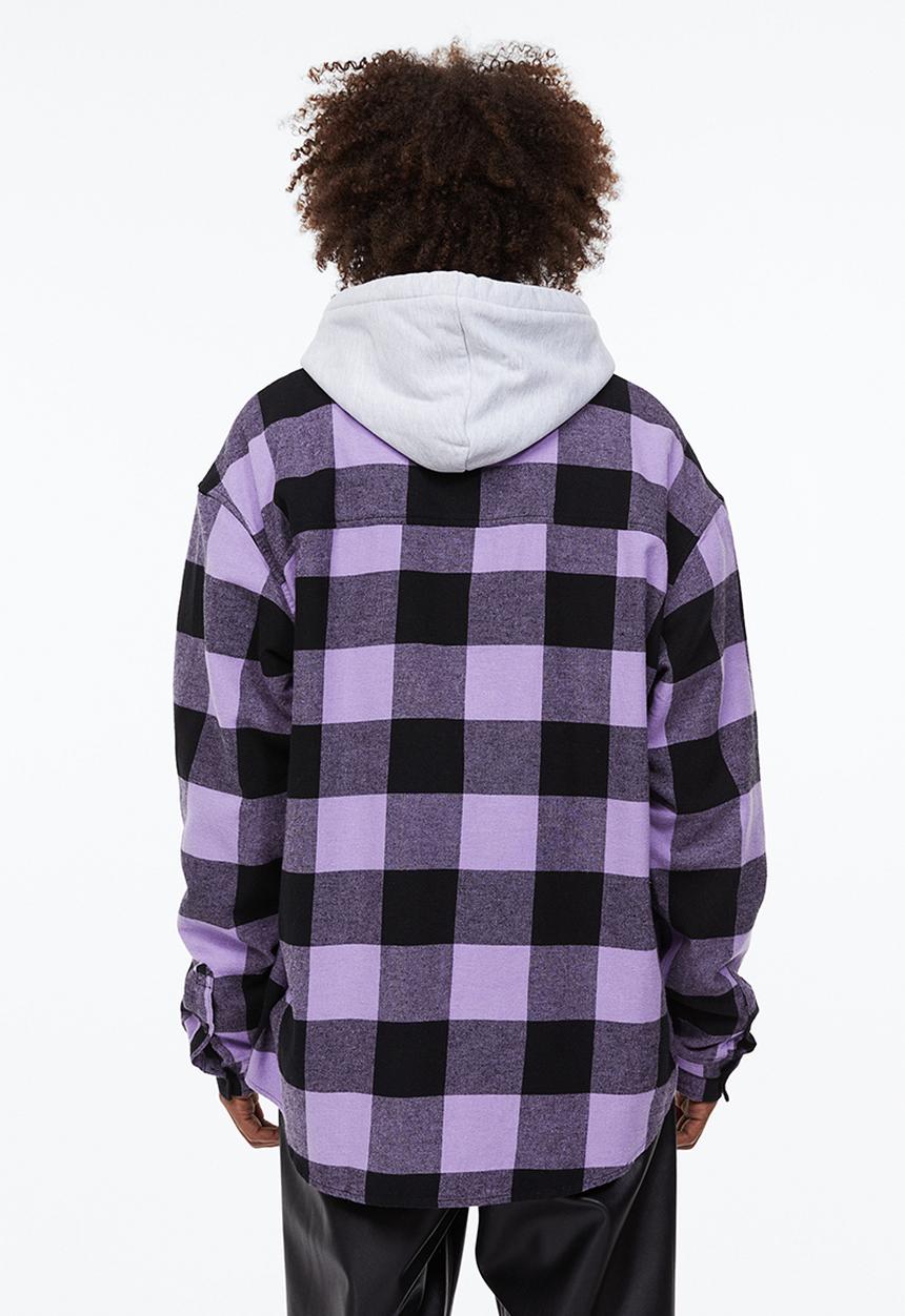 H&M - Relaxed fit twill shirt - purple/black