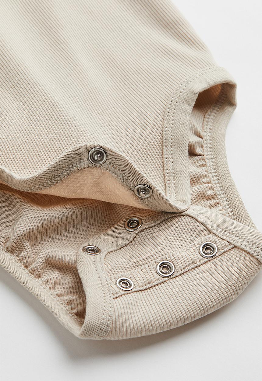H&M - 2-Pack adjustable-fit long-sleeved bodysuits - light beige/black