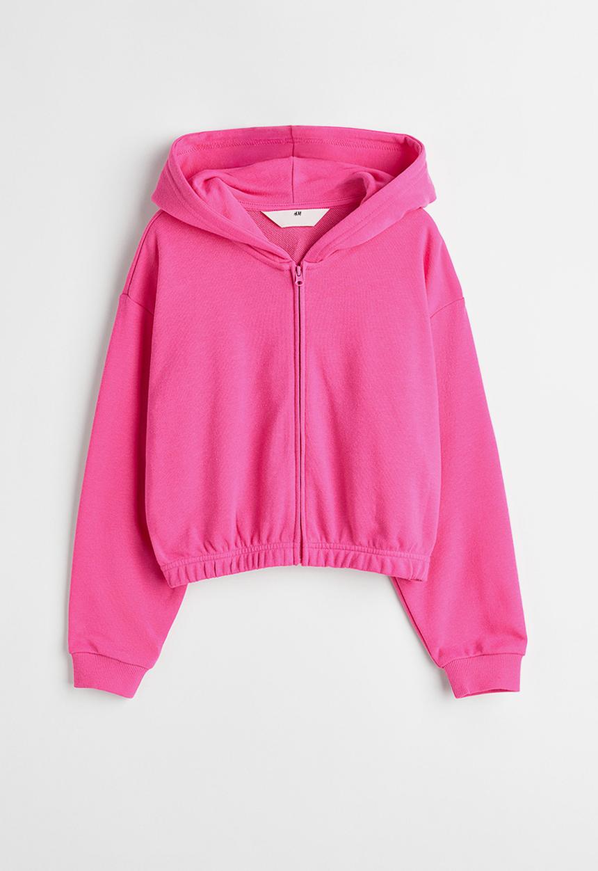 H&M - Oversized zip-through hoodie - cerise
