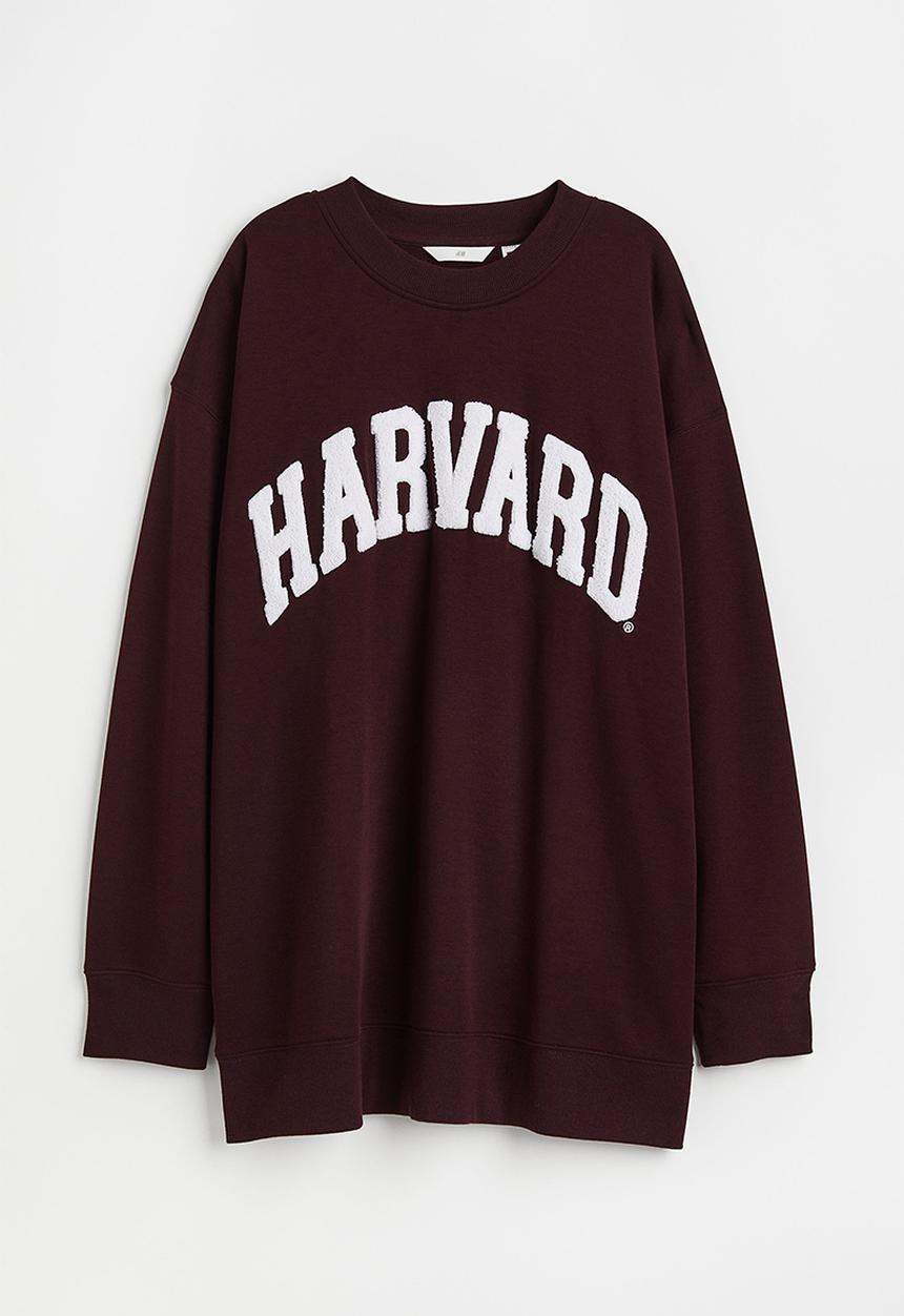 H&M - Oversized sweatshirt - burgundy/harvard