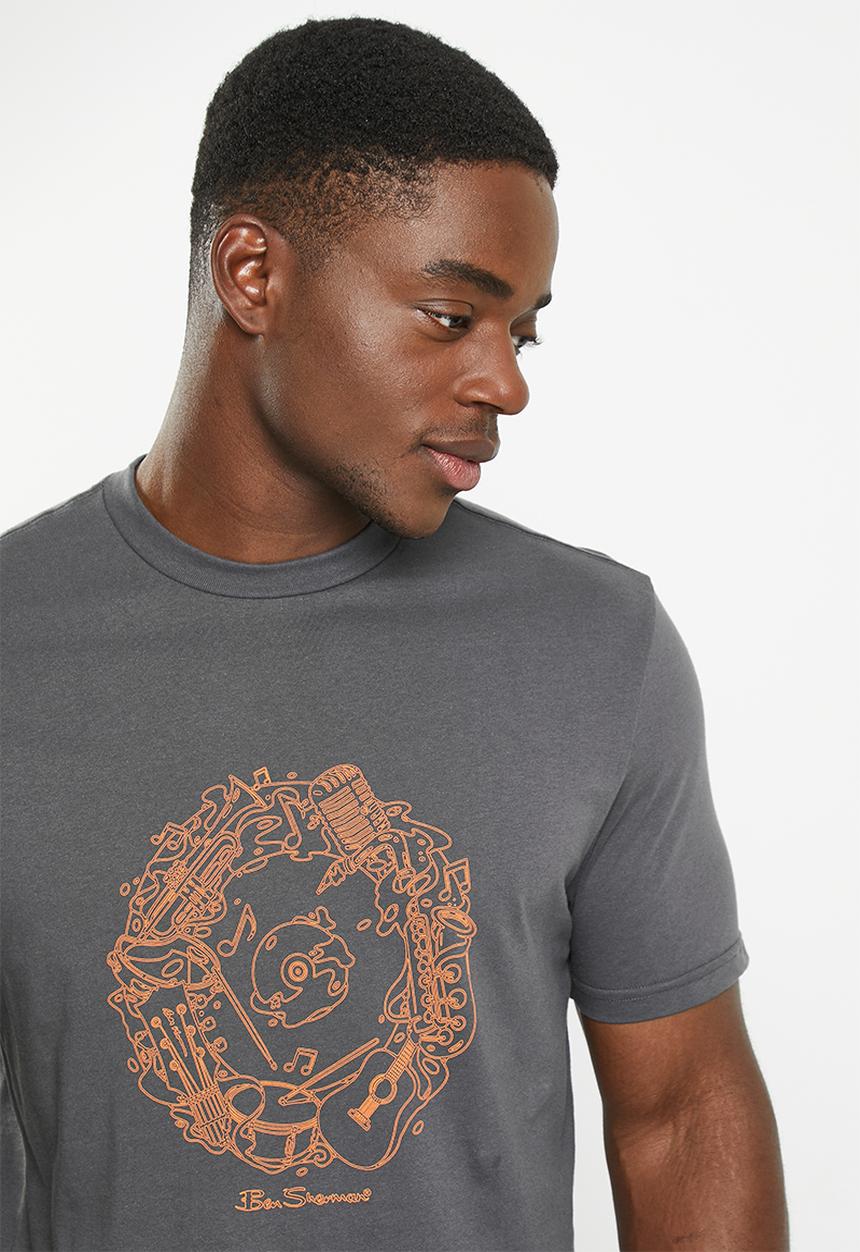 Ben Sherman - Music flow tee-shirt - dark charcoal