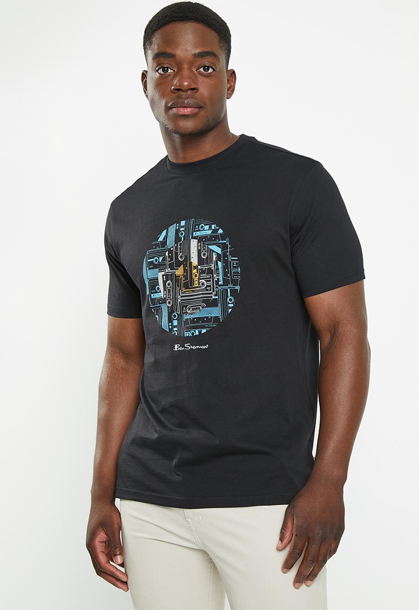 Ben Sherman - Retro tape tee-shirt - black