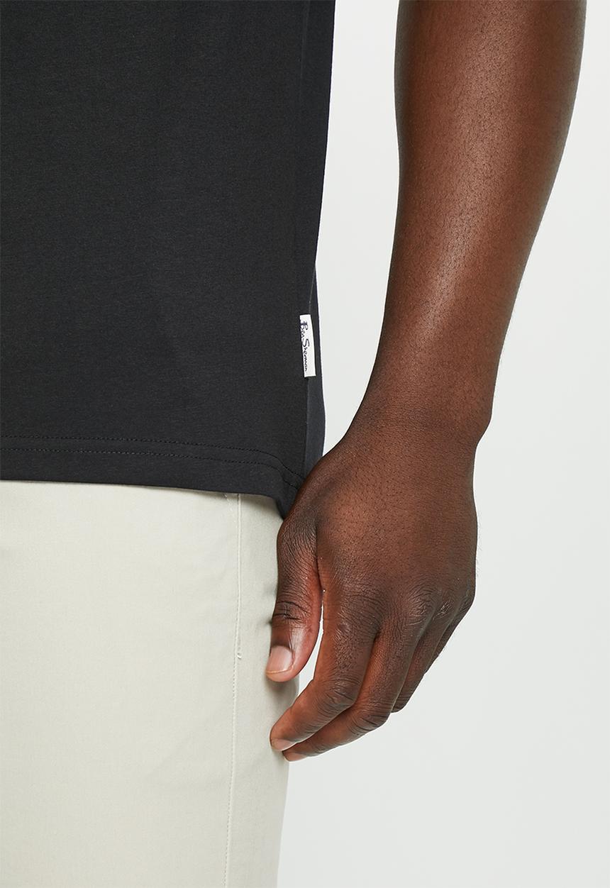 Ben Sherman - Retro tape tee-shirt - black