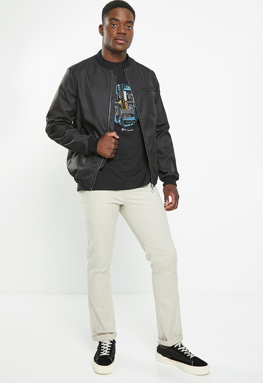 Ben Sherman - Retro tape tee-shirt - black