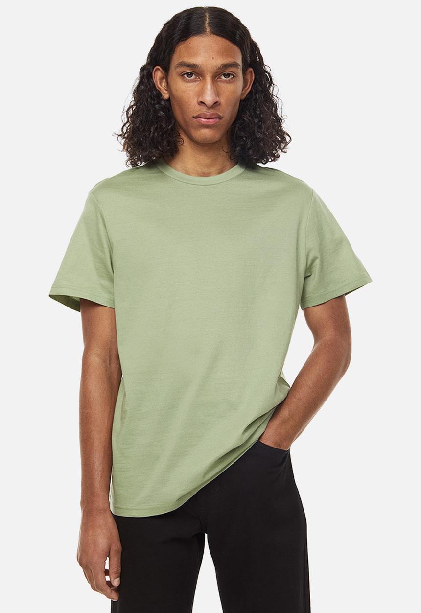 H&M - Regular fit round-neck t-shirt - pistachio green