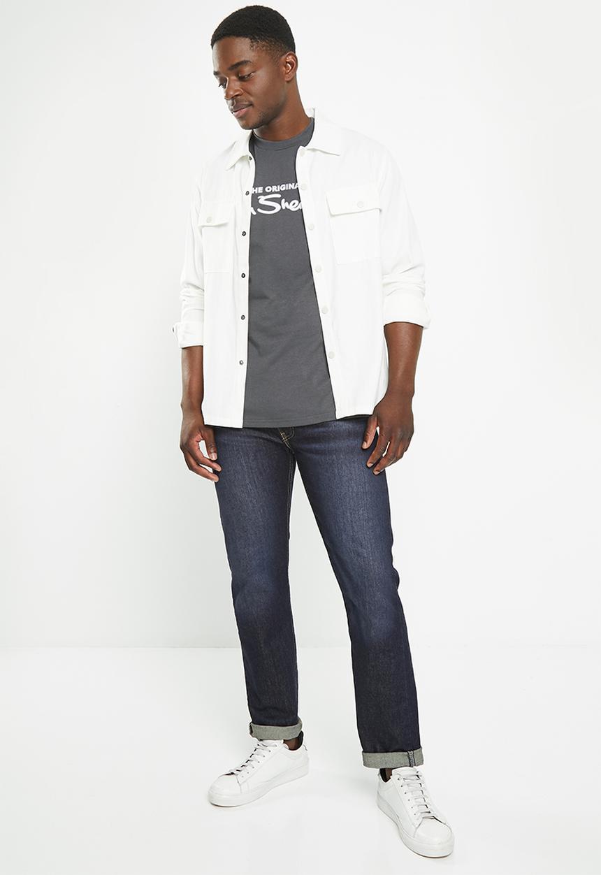 Ben Sherman - Signature tee-shirt flock print - dark charcoal