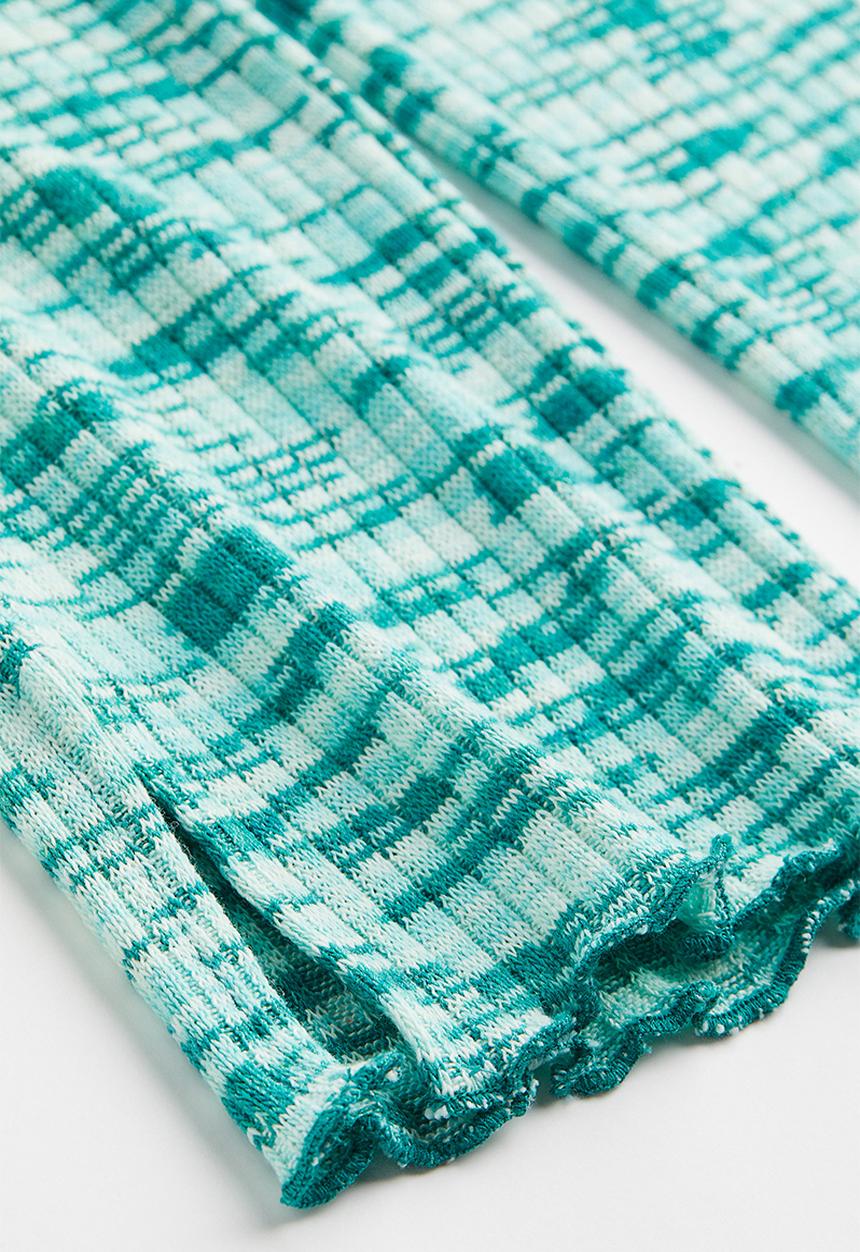 H&M - 2-Piece rib-knit set - dark green/light green