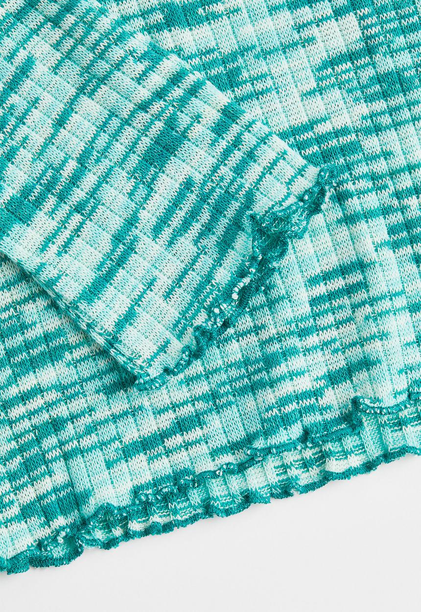 H&M - 2-Piece rib-knit set - dark green/light green