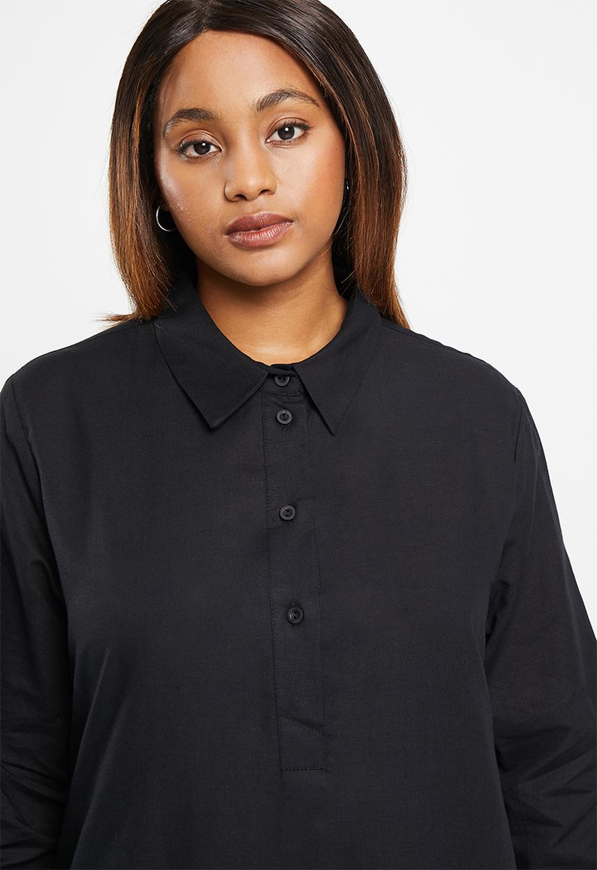 AMANDA LAIRD CHERRY - Plus tileba dress - black