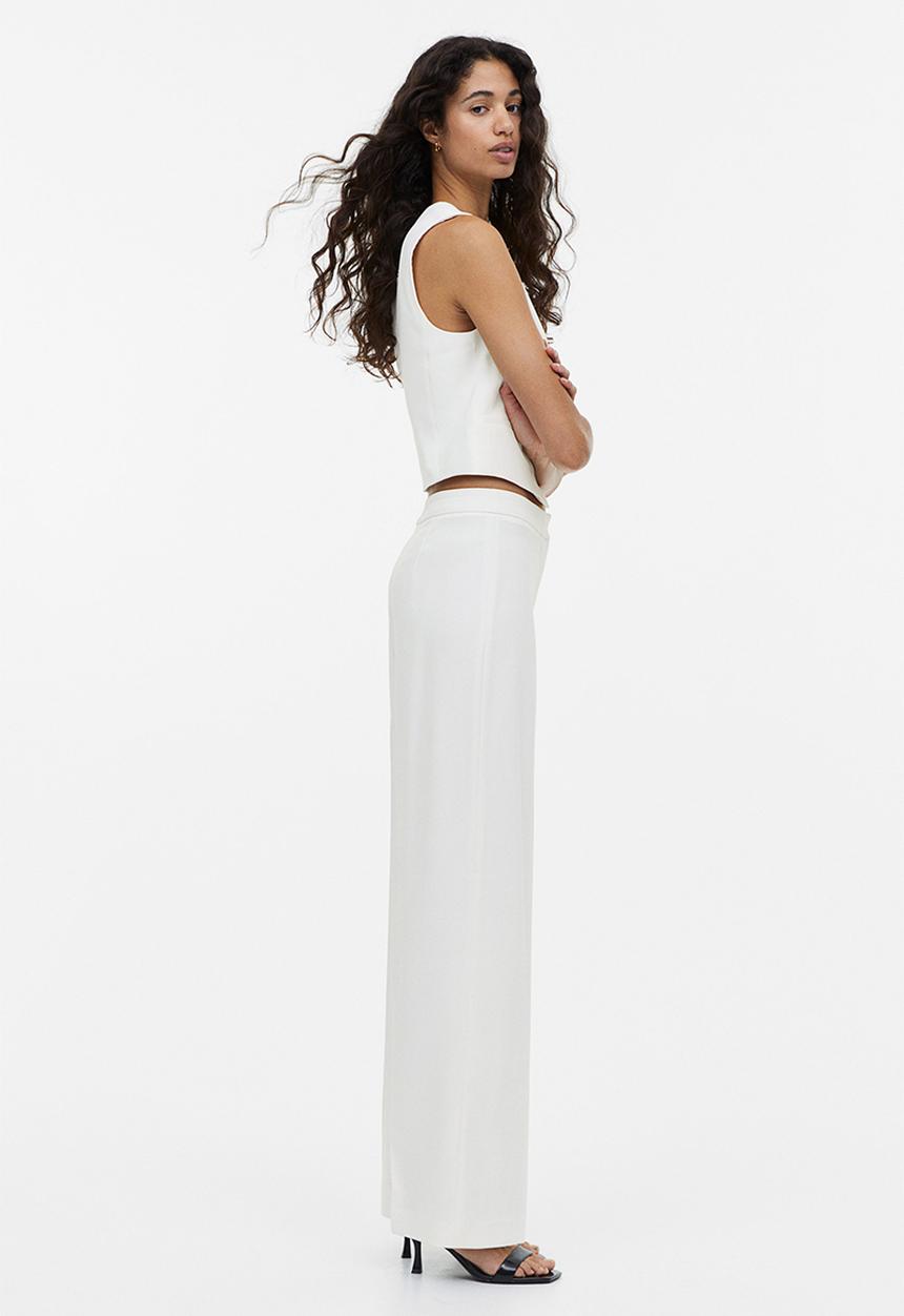 H&M - Wide trousers - white