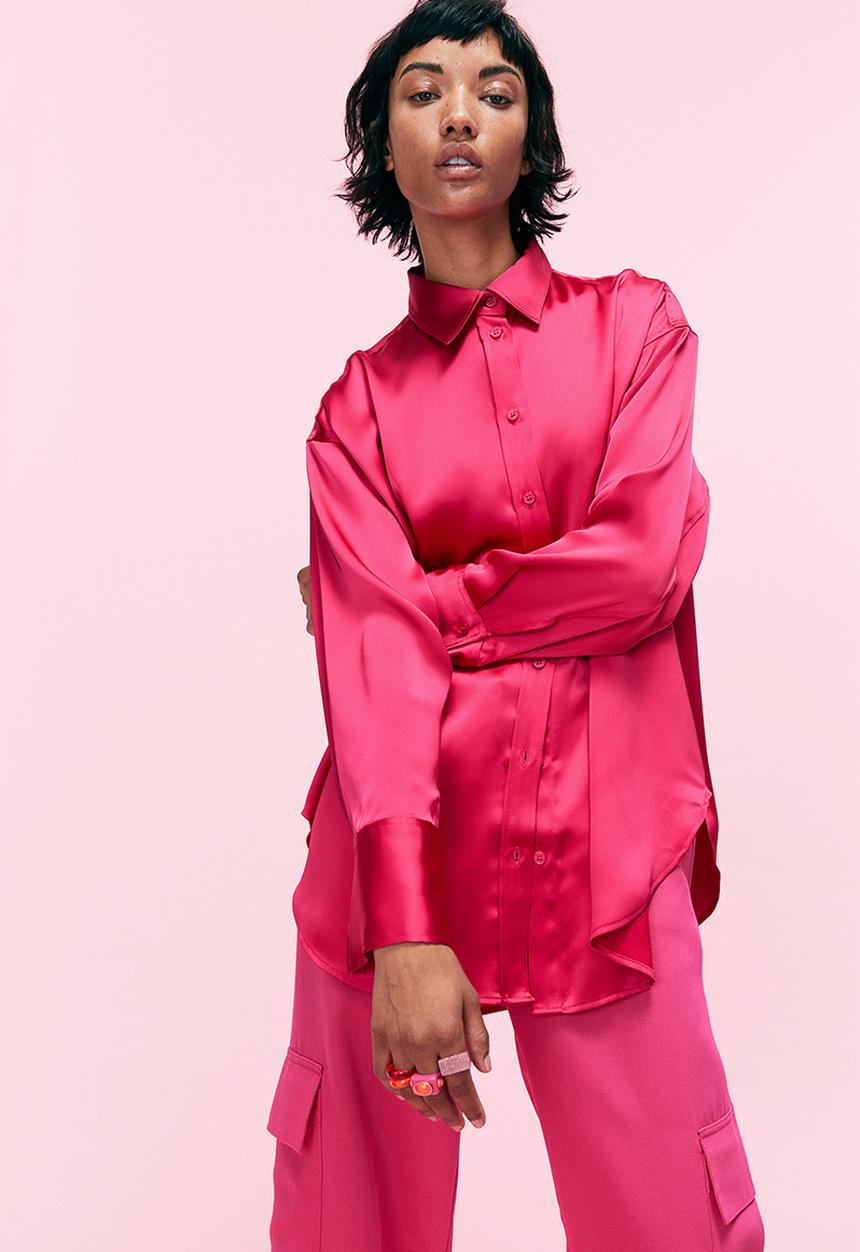H&M - Oversized blouse - cerise