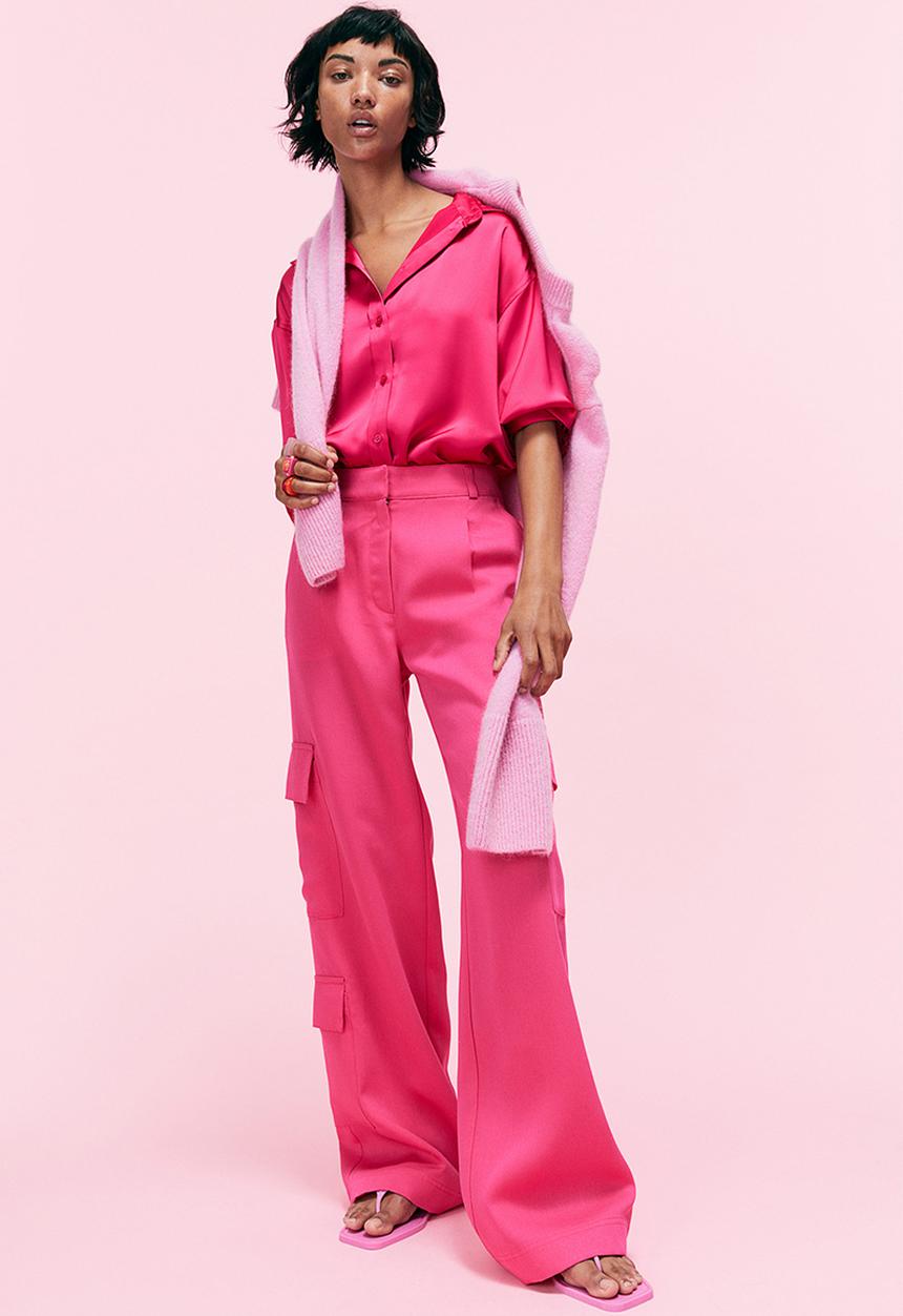 H&M - Oversized blouse - cerise