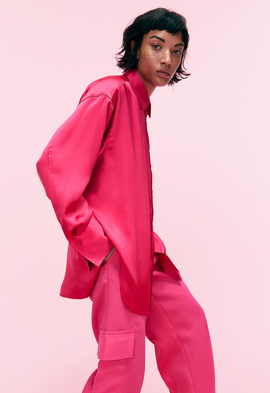 H&M - Oversized blouse - cerise