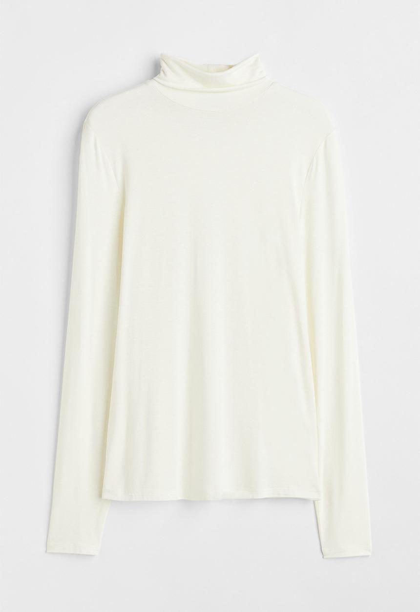 H&M - Polo-neck top - cream