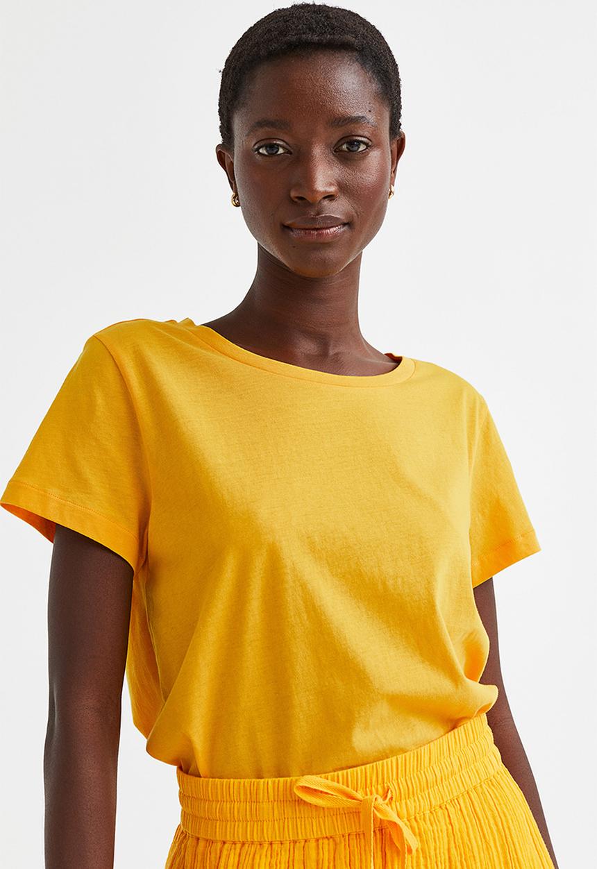 H&M - Cotton T-shirt - yellow