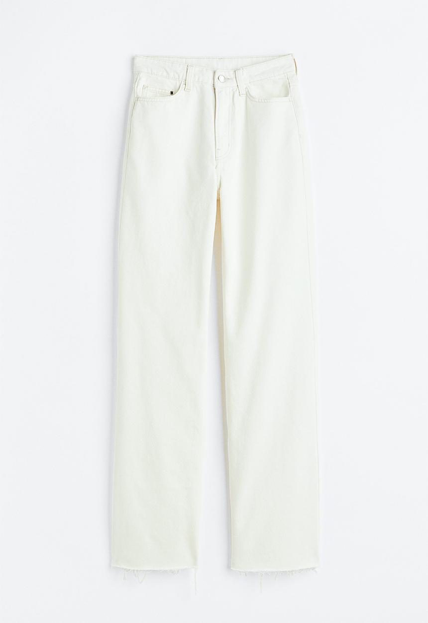 H&M - Wide ultra high jeans - white