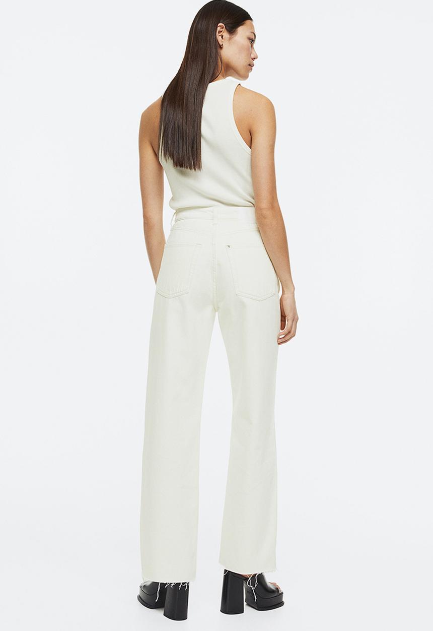 H&M - Wide ultra high jeans - white