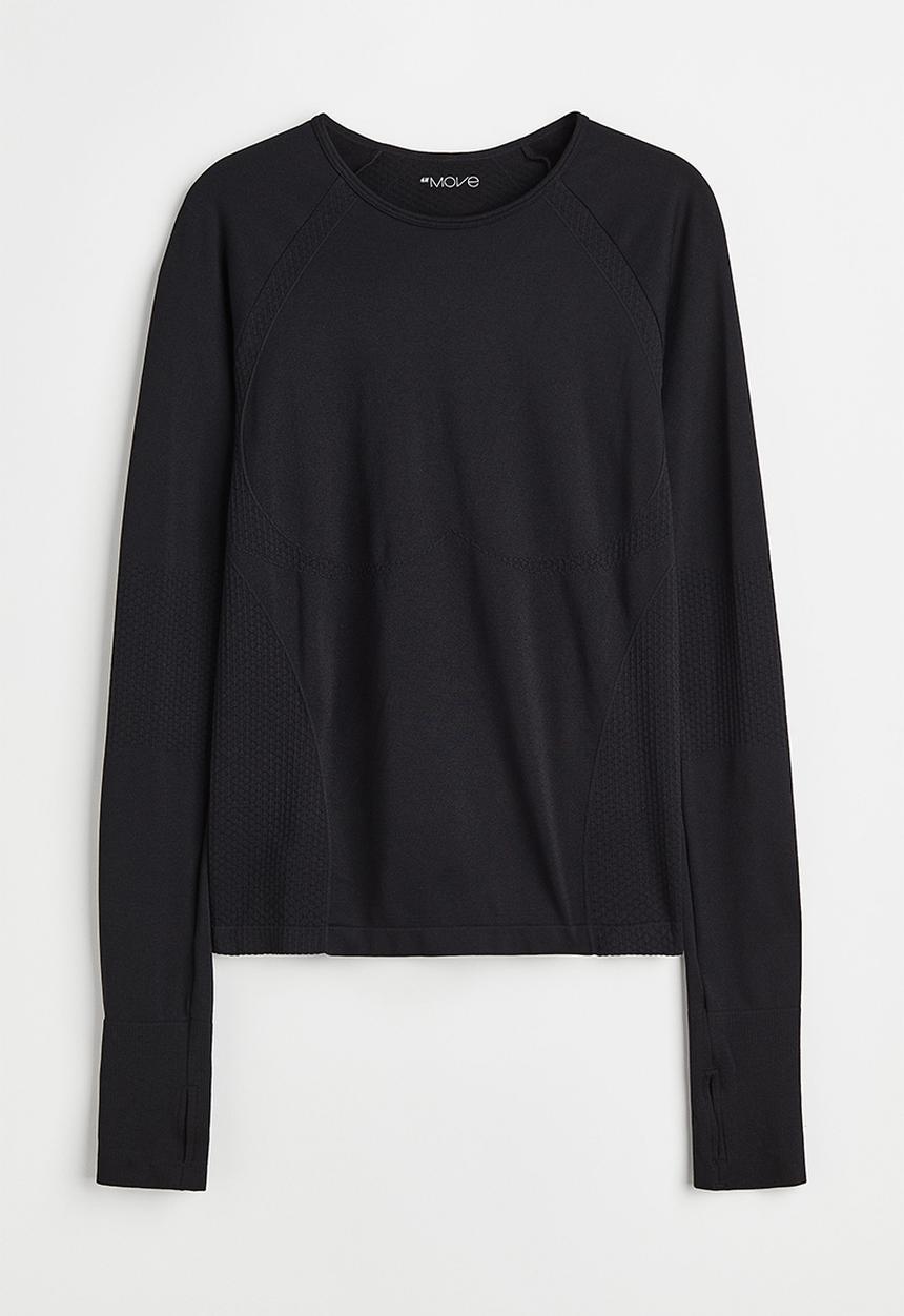 H&M - Drymove™ seamless sports top - black