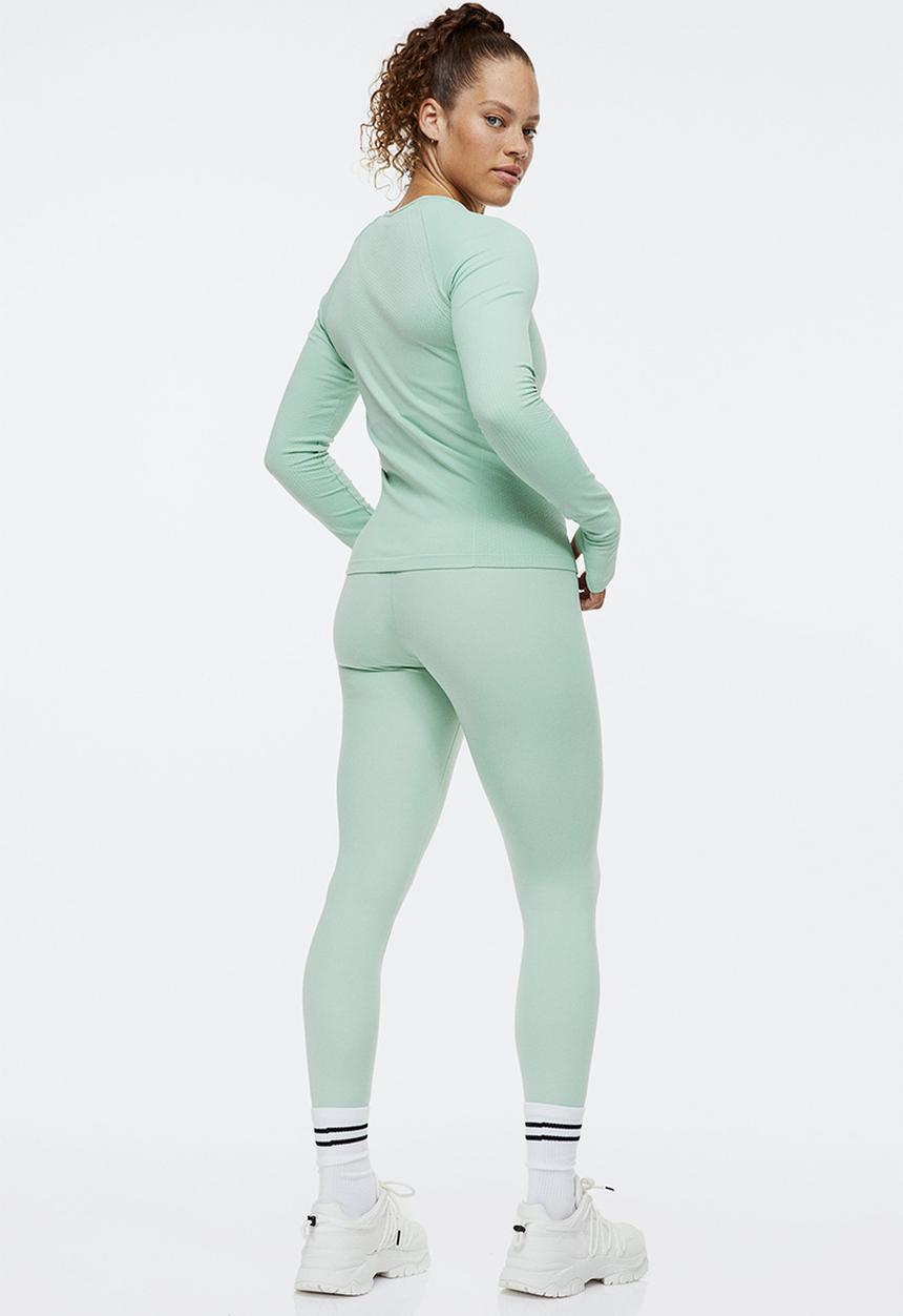 H&M - Drymove™ seamless sports top - mint green