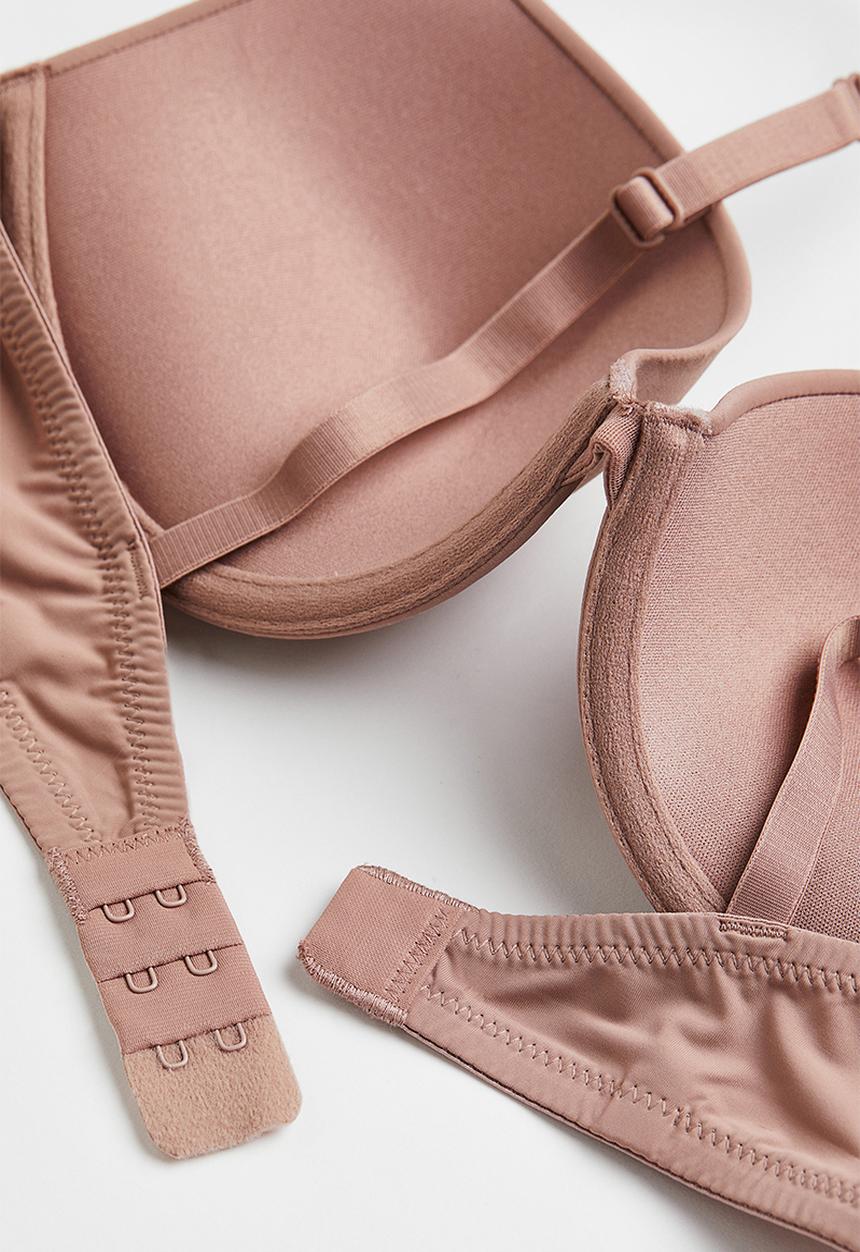 H&M - Jersey push-up bra - old rose