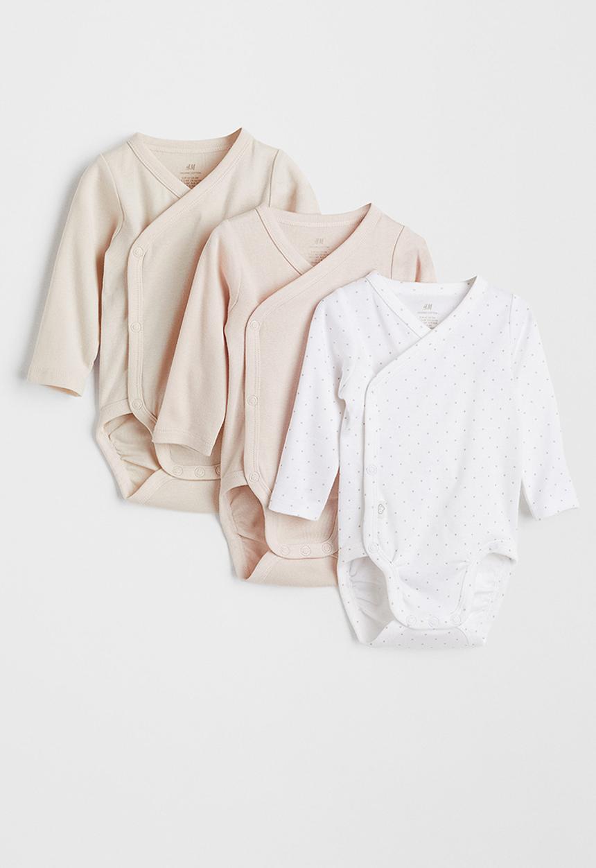 H&M - 3-Pack long-sleeved bodysuits - multi