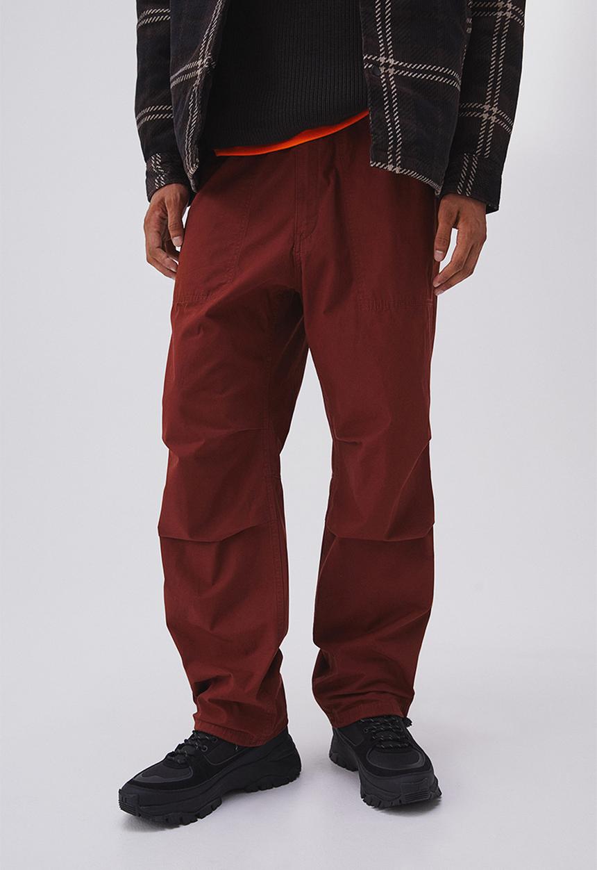 H&M - Relaxed fit belted trousers - rust brown